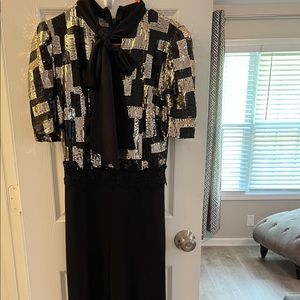 Beautiful black & gold sequin jumpsuit